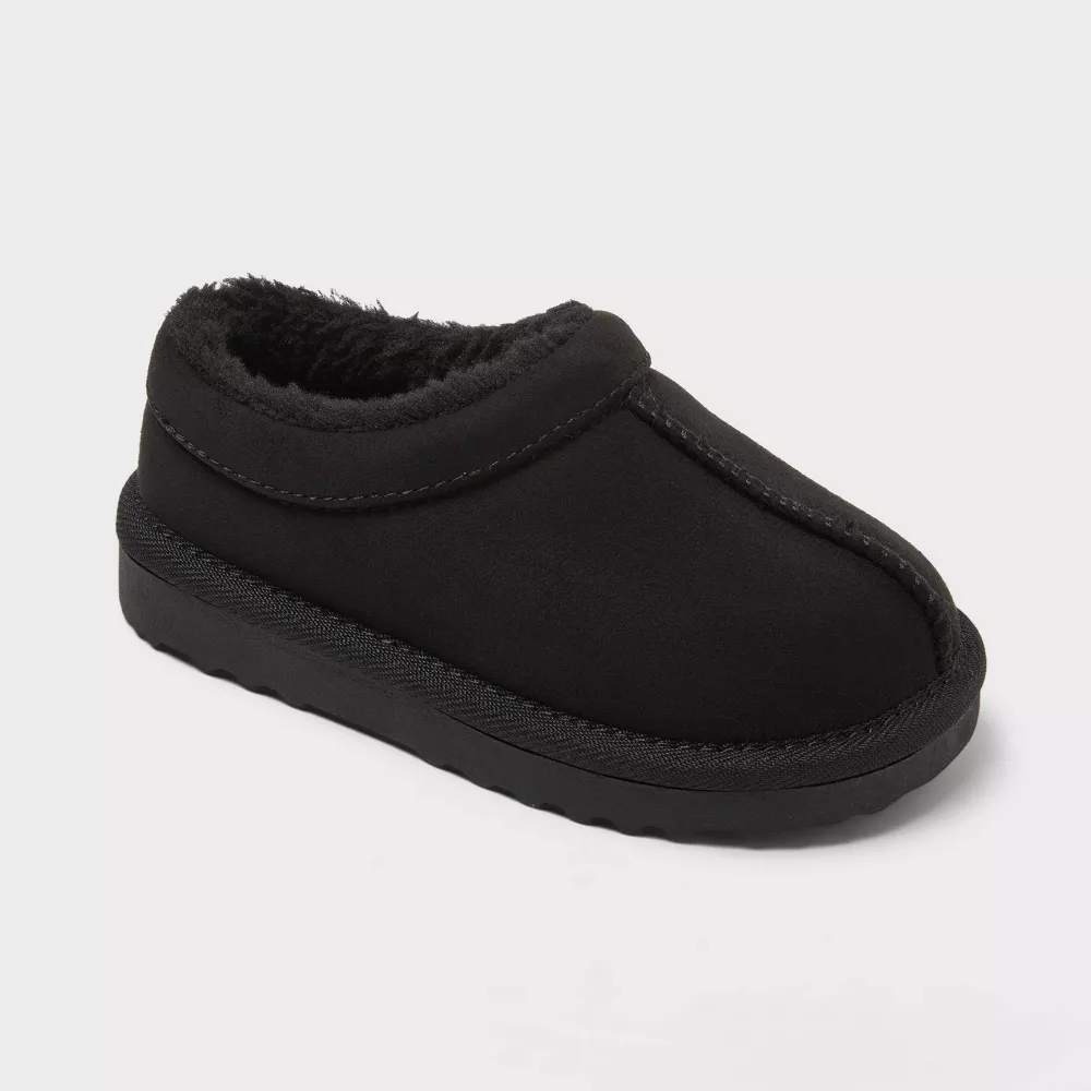 Cat & Jack Jude Clog Slippers Baby Size 6 Black Recycled Polyester Slip-On